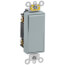 Single Pole Decora Plus Rocker Light Switch, Commercial Grade - Gray (120/277V)