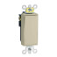 4-Way Decora Plus Rocker Switch, Commercial Grade, 20A - Ivory (120/277V)