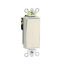 4-Way Decora Plus Rocker Switch, Commercial Grade, 20A - Light Almond (120/277V)