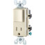 Single-Pole Decora Combination Switch, Rocker & Receptacle - Light Almond (120V)