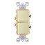Single-Pole, Decora Combination Switch, 20A - Ivory (120/277V)