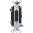Single-Pole Decora Plus Rocker Pilot Light, Illuminated On, Commercial Grade, 20A - Light Almond (120V)
