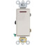 Single-Pole Decora Plus Rocker Pilot Light, Illuminated On, Commercial Grade, 20A - Light Almond (120V)