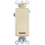 Single-Pole Decora Plus Illuminated Switch, Commercial Grade - Ivory (120V)