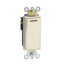 Single Pole Decora Plus Illuminated Light Switch, Commercial Grade, 20A - Light Almond (120V)