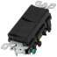 Single-Pole Decora Double Rocker Combination Light Switch - Black (120/277V)