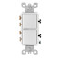 3-Way Decora Combination Light Switch, 20A - White (120/277V)