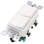 3-Way Decora Combination Light Switch, Double Rocker - White (120/277V)