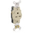 Industrial Grade Single Receptacle, 15A, NEMA 6-15R - Ivory (250V)
