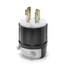 30A, 600V 3-Phase, NEMA L17-30P, 3P, 4W, Locking Plug, Grounding (Black/White)