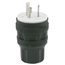 30A, 125V NEMA L5-30P, 2P, 3W, Locking Plug, Grounding, Wetguard (Black)