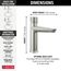 Galeon 1 Handle Bathroom Faucet, Metal Pop Up (Lumicoat Stainless), 573-SS-PR-MPU-DST