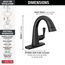 Stryke 1 Handle Pull Down Bathroom Faucet (Matte Black), 577-BLPD-DST