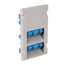 Duplex Sc Angled Fiber Adapter MOS Module, Zirconia Ceramic Sleeve, 3 Units High (Gray)
