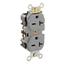 20A Duplex Receptacle/outlet, Heavy Duty Self-grounding (Gray)