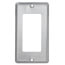 4" x 2-1/8" x 1/4" Raised Single-Gang Utility Box Cover for Single GFI Receptacle