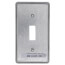 4" x 2-1/8" x 1/4" Raised Utility Box Cover for One Toggle Switch