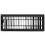 4" x 12" (Wall Opening Size) Black Floor Register (411 Series)