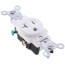 Narrow Body Single Receptacle, 20A, NEMA 5-20R - White (125V)