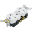Commercial Grade Duplex Receptacle w/ Indented Face, 2P, 20A, NEMA 6-20R - White (250V)