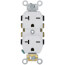 Commercial Grade Duplex Receptacle w/ Indented Face, 2P, 20A, NEMA 6-20R - White (250V)