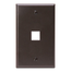 Single-Gang Quickport, Wallplate, 1-port (Brown)