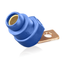 18 Series Terminal Connector, Angle, Female, 400A Max, 600V Bus Bar Mount Termination, #2-4/0 Cable Range (Blue)