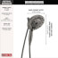 In2ition H2Okinetic 2-in-1 Shower Head 2.5 GPM w/ 5-Spray Pattern (Matte Black), 58480-BL25-PK