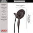 In2ition HSSH 2-in-1 Shower Head 1.75 GPM 4-Spray Pattern (Venetian Bronze), 58499-RB