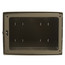 6" x 4" x 3" Steel Thermostat Guard with Ring Base (Beige Steel)