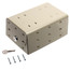 6" x 4" x 3" Steel Thermostat Guard with Ring Base (Beige Steel)