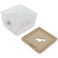 3-1/2" x 3-1/4" x 2-1/4" Clear Plastic Thermostat Guard with Two Bases