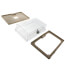 6-1/4" x 3-3/4" x 1-3/4" Clear Plastic Thermostat Guard with Two Bases
