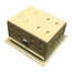 5" x 3" x 2-3/4" Steel Thermostat Guard with Ring Base (Beige Steel)