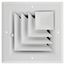 6" x 6" Aluminum Square Ceiling Diffuser 2-way Corner (White)