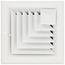 8" x 8" Aluminum Square Ceiling Diffuser 2-way Corner (White)