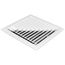12" x 12" Aluminum Square Ceiling Diffuser 2-way Corner (White)