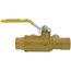 1" x 3/4" Pro-Pal Full Port Brass Ball Valve w/ Reversible Handle, Primary/Secondary Loop Purge Tee (600 WOG)