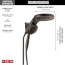 HydroRain H2Okinetic 2-in-1 Shower Head 2.5 GPM 5-Spray Pattern (Venetian Bronze), 58680-RB25