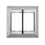 Dual Gang MOS Wallplate w/ ID Windows, Stainless Steel