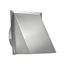 10" Aluminum Wall Exhaust Hood Vent w/ Spring Damper & Screen, 3" Pipe (20-Gauge)