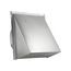 12" Aluminum Wall Exhaust Hood Vent w/ Spring Damper & Screen, 3" Pipe (20-Gauge)