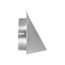 12" Aluminum Wall Exhaust Hood Vent w/ Spring Damper & Screen, 3" Pipe (20-Gauge)