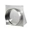 12" Aluminum Wall Exhaust Hood Vent w/ Spring Damper & Screen, 3" Pipe (20-Gauge)