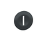 Harmony ZB Round White Marked I Push Button Cap - Black