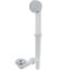 Innovator 590 16" Tubular Slip-Joint PVC Bath Waste with Push Pull Bathtub Stopper (Chrome Plated)