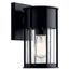 Camillo 11" 1 Light Wall Light w/ Clear Seeded Glass (Black)