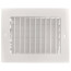 10" x 6" (Wall Opening Size) White Aluminum Double Deflection Register (HVD Series)