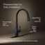 Simplice 1-Handle Pull Down Swing Spout Kitchen Faucet (Matte Black), K-596-BL