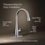 Simplice 1-Handle Pull Down Swing Spout Kitchen Faucet (Polished Chrome), K-596-CP